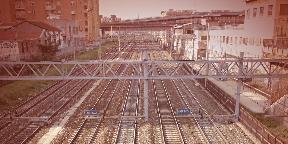 train tracks on the outskirts of rome, 2013